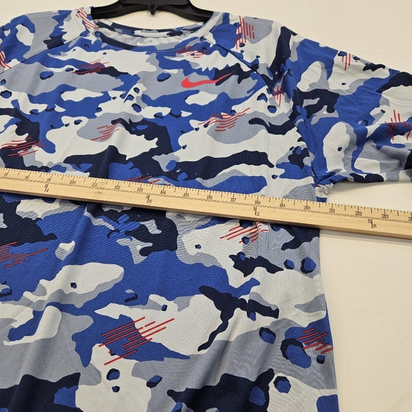 Lot Of 3 Nike T-Shirt Mens XL Fitted Blue Camo Dri-Fit Short Sleeve Performance - Picture 6 of 11